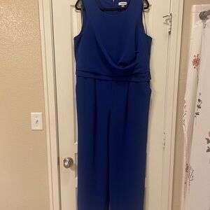 Calvin Klein Blue Cowl Neck Jumpsuit
